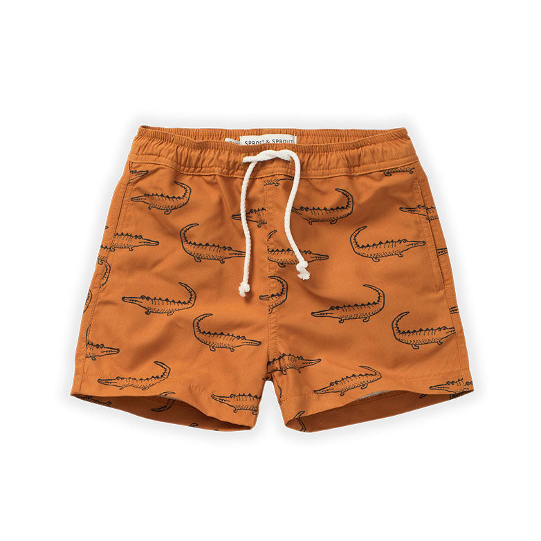 Sproet and Sprout swim Sproet and Sprout Clay Croco Swim Shorts