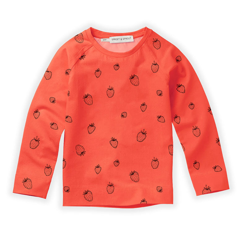 Sproet and Sprout swim Sproet and Sprout Poppy Red Strawberry Swim T-Shirt