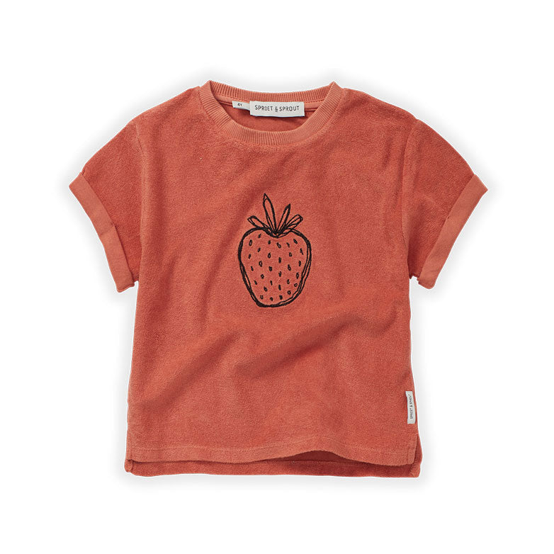 Sproet and Sprout tees Sproet and Sprout Cafe Strawberry Terry T-Shirt