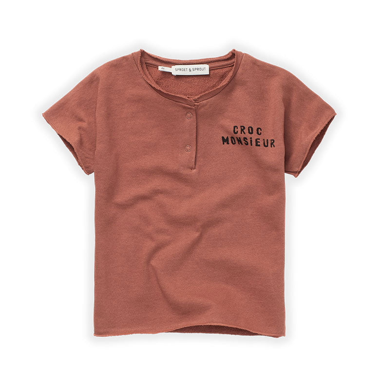 Sproet and Sprout tees Sproet and Sprout Pecan Croc Monsieur Grandad T-Shirt