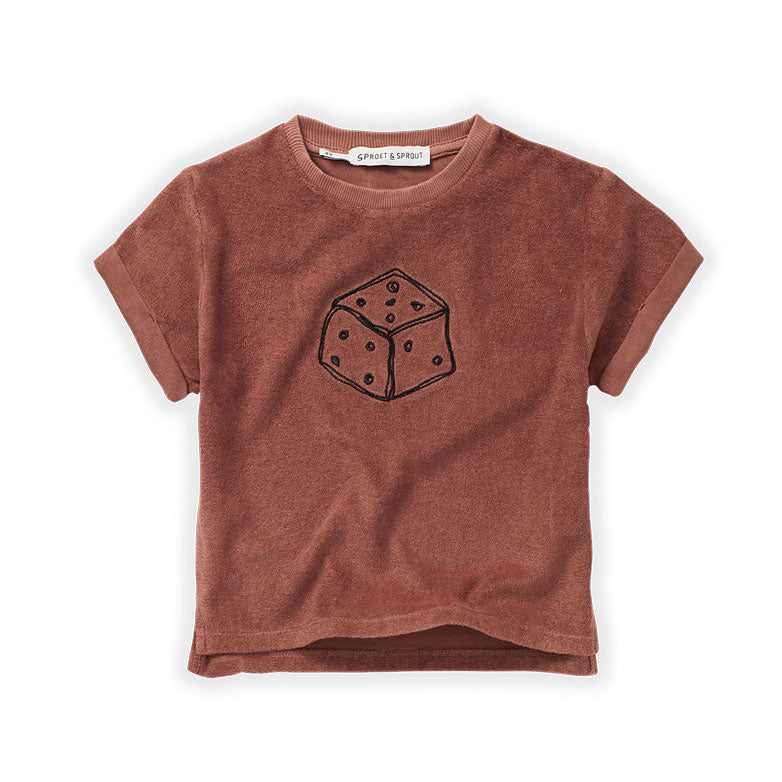 Sproet and Sprout tees Sproet and Sprout Pecan Dice Terry T-Shirt