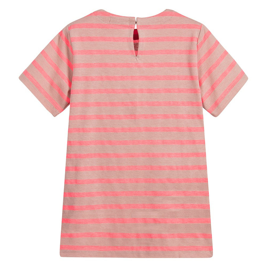 Stella Pink Stripe Flower Dres - Ladida