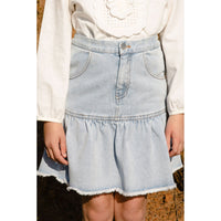 Steph bottoms Steph Denim Ruffle Skirt