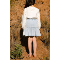Steph bottoms Steph Denim Ruffle Skirt