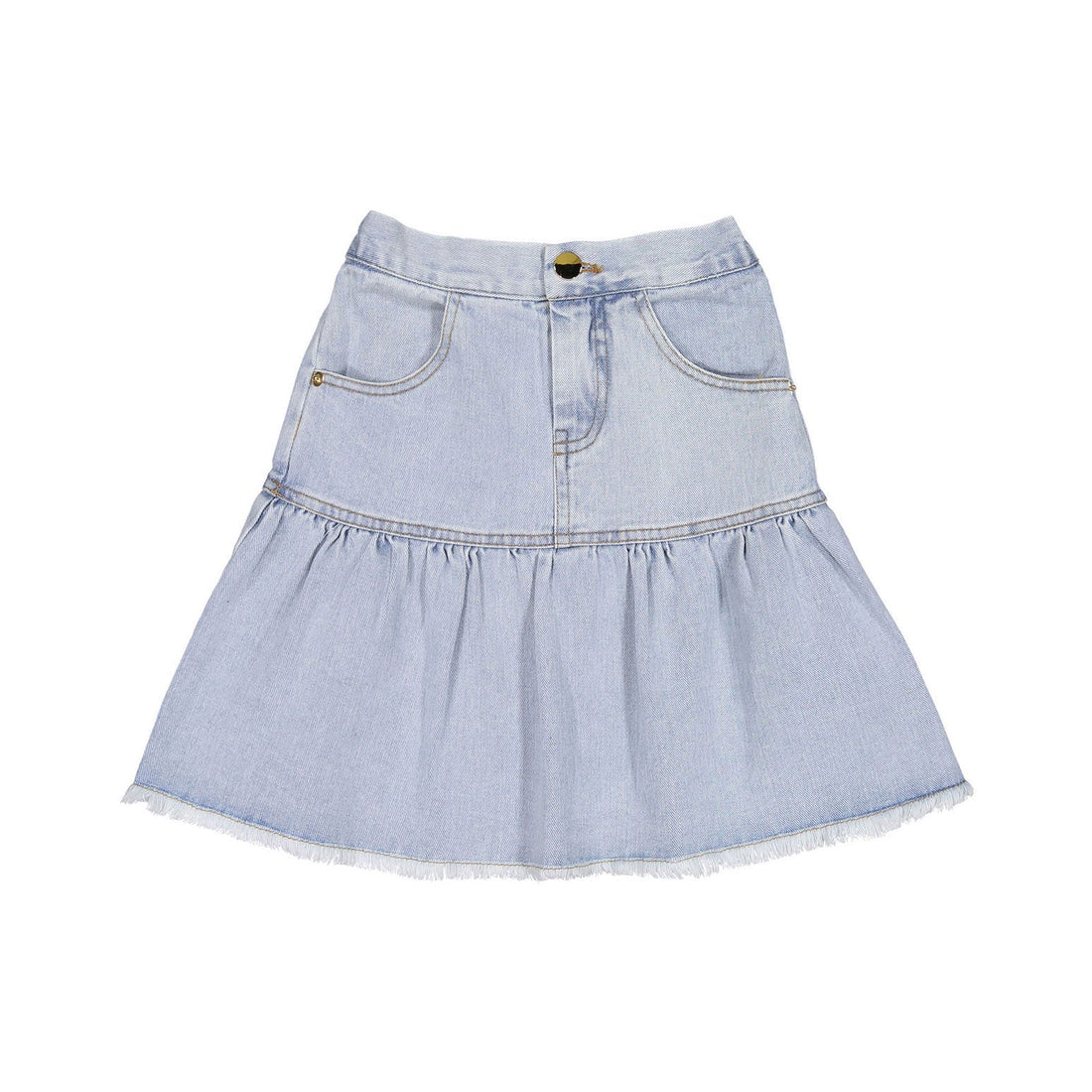 Steph bottoms Steph Denim Ruffle Skirt