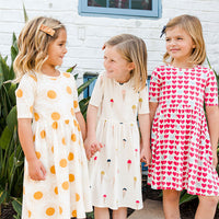 Pink Chicken Antique White Hearts Organic Steph Dress