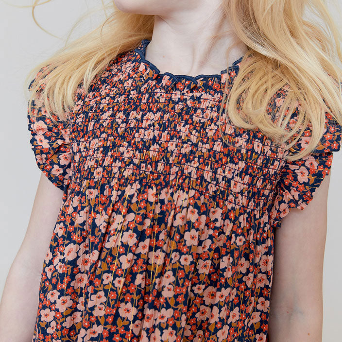 Pink Chicken Stevie Dress - Navy Ditsy Floral
