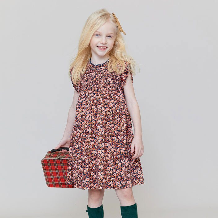 Pink Chicken Stevie Dress - Navy Ditsy Floral