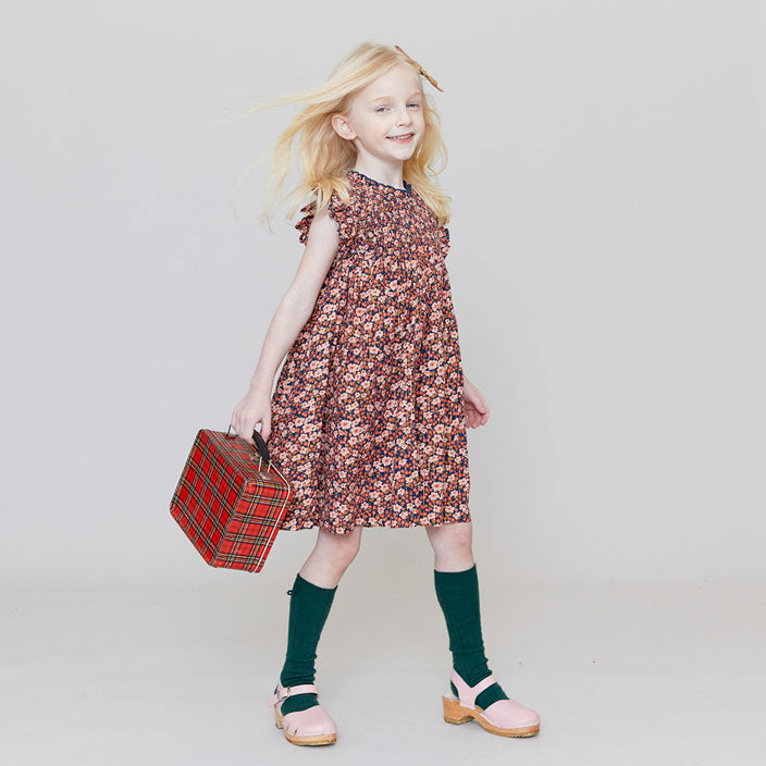 Pink Chicken Stevie Dress - Navy Ditsy Floral