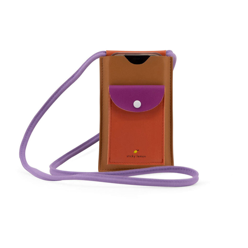 Sticky Lemon accessories OS Sticky Lemon Buddy Brown Phone Pouch