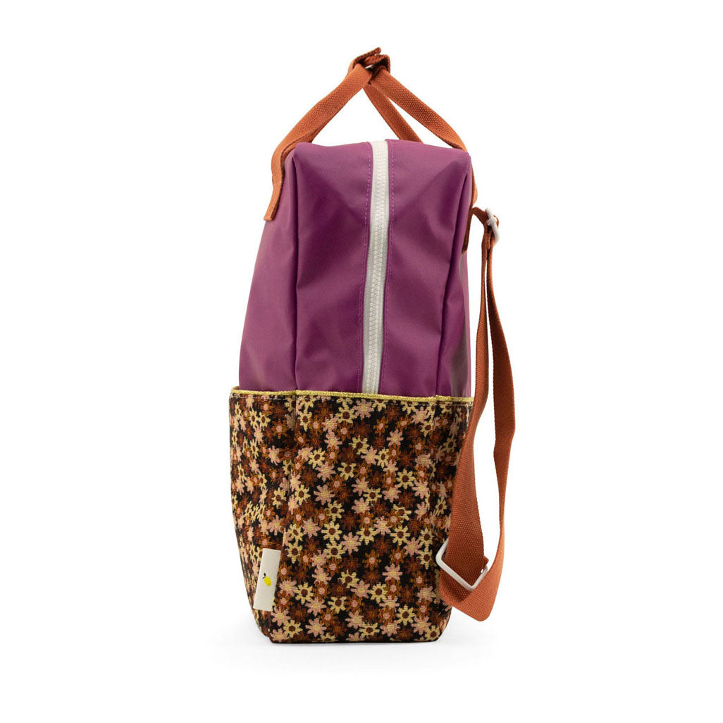 Sticky Lemon accessories OS Sticky Lemon Purple Tales + Flower Field Large Backpack