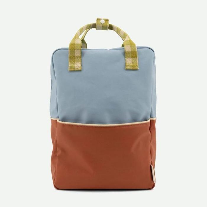 Sticky Lemon Blueberry/Willow Brown/Pear Green Colourblocking Large Backpack
