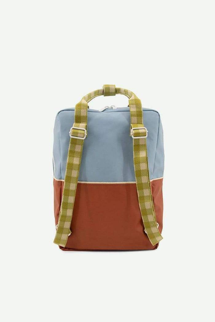 Sticky Lemon Blueberry/Willow Brown/Pear Green Colourblocking Large Backpack