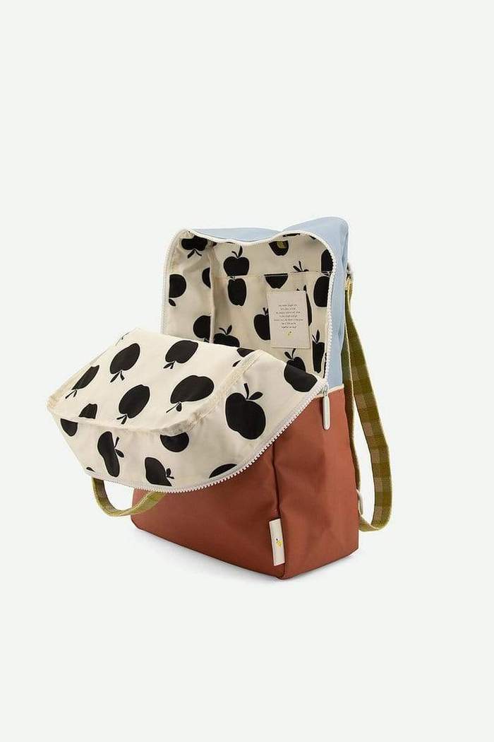 Sticky Lemon Blueberry/Willow Brown/Pear Green Colourblocking Large Backpack