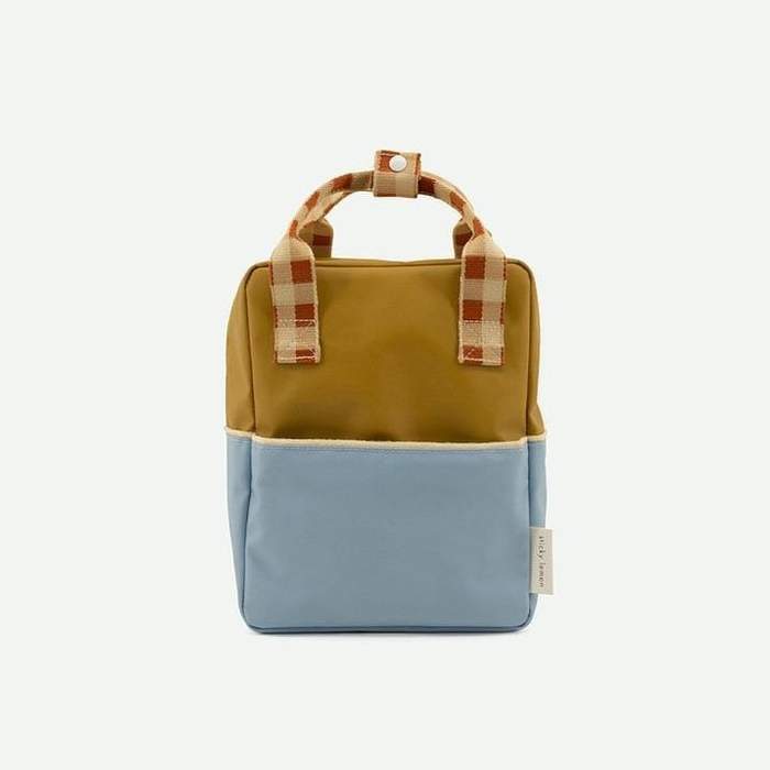 Sticky Lemon Blueberry/Willow Brown/Pear Green Colourblocking Small Backpack