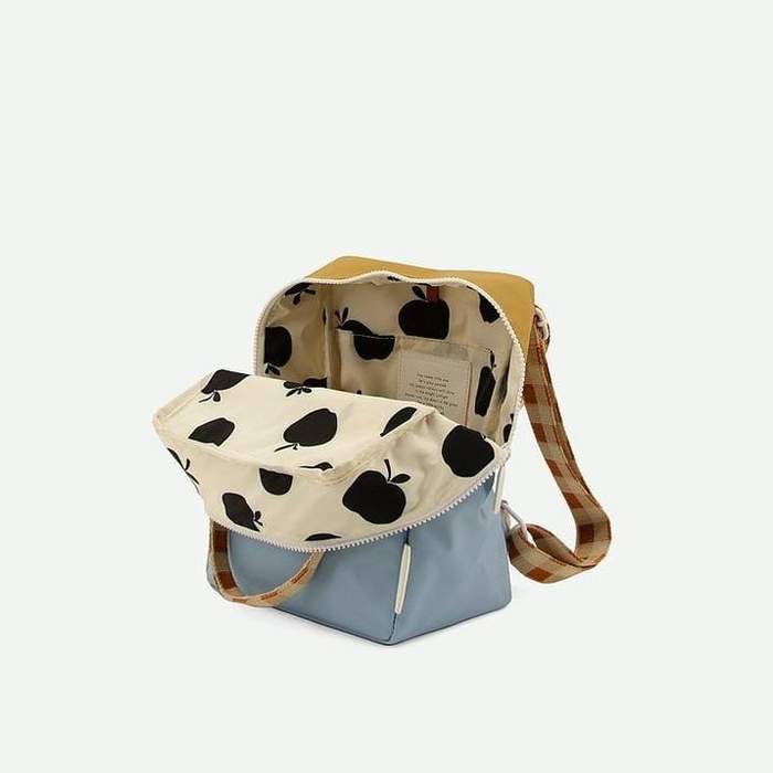 Sticky Lemon Blueberry/Willow Brown/Pear Green Colourblocking Small Backpack