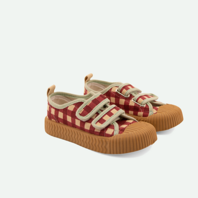 Sticky Lemon shoes Sticky Lemon Gingham Grape Canvas Sneakers
