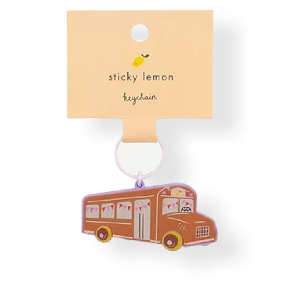 Sticky Lemon School Bus Keychain