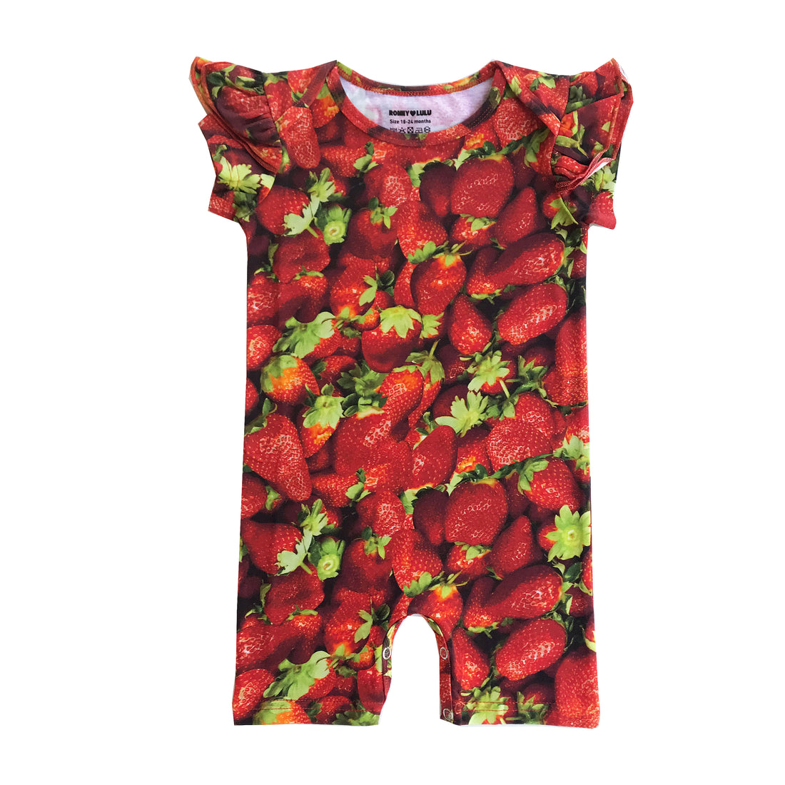 Romey Loves Lulu Strawberries Ruffle Short Romper