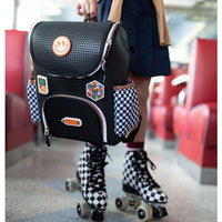 Light Plus Nine Student Backpack Checkered Black