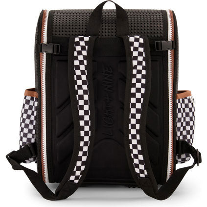 Light Plus Nine Student Backpack Checkered Black