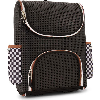 Light Plus Nine Student Backpack Checkered Black