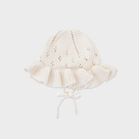 Susu and Cra accessories Susu and Cra Adore Frill Knit hat - Ivory