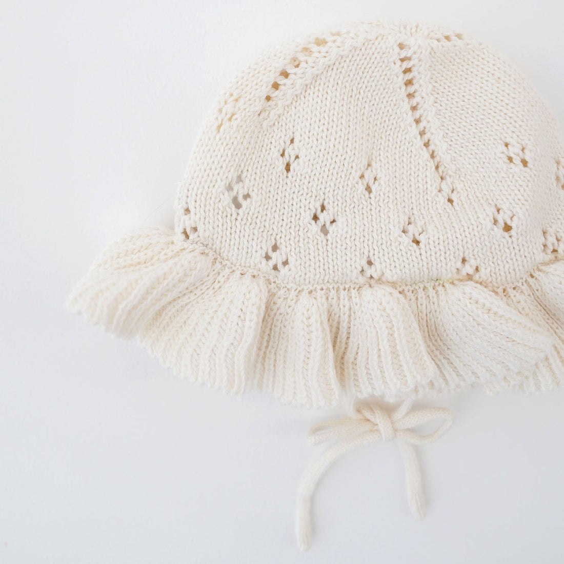 Susu and Cra accessories Susu and Cra Adore Frill Knit hat - Ivory