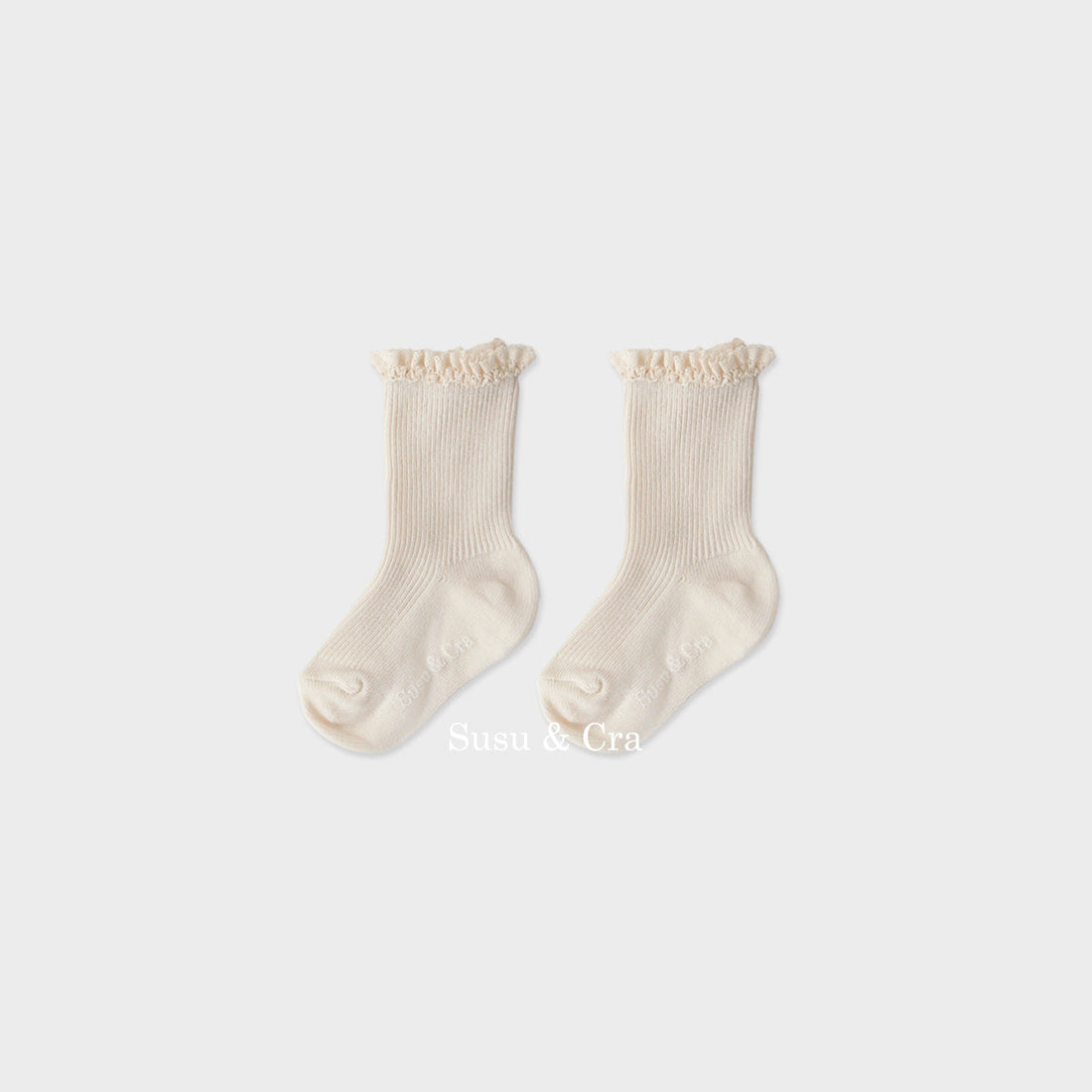 Susu and Cra accessories Susu and Cra Davia Lace Socks - Cream
