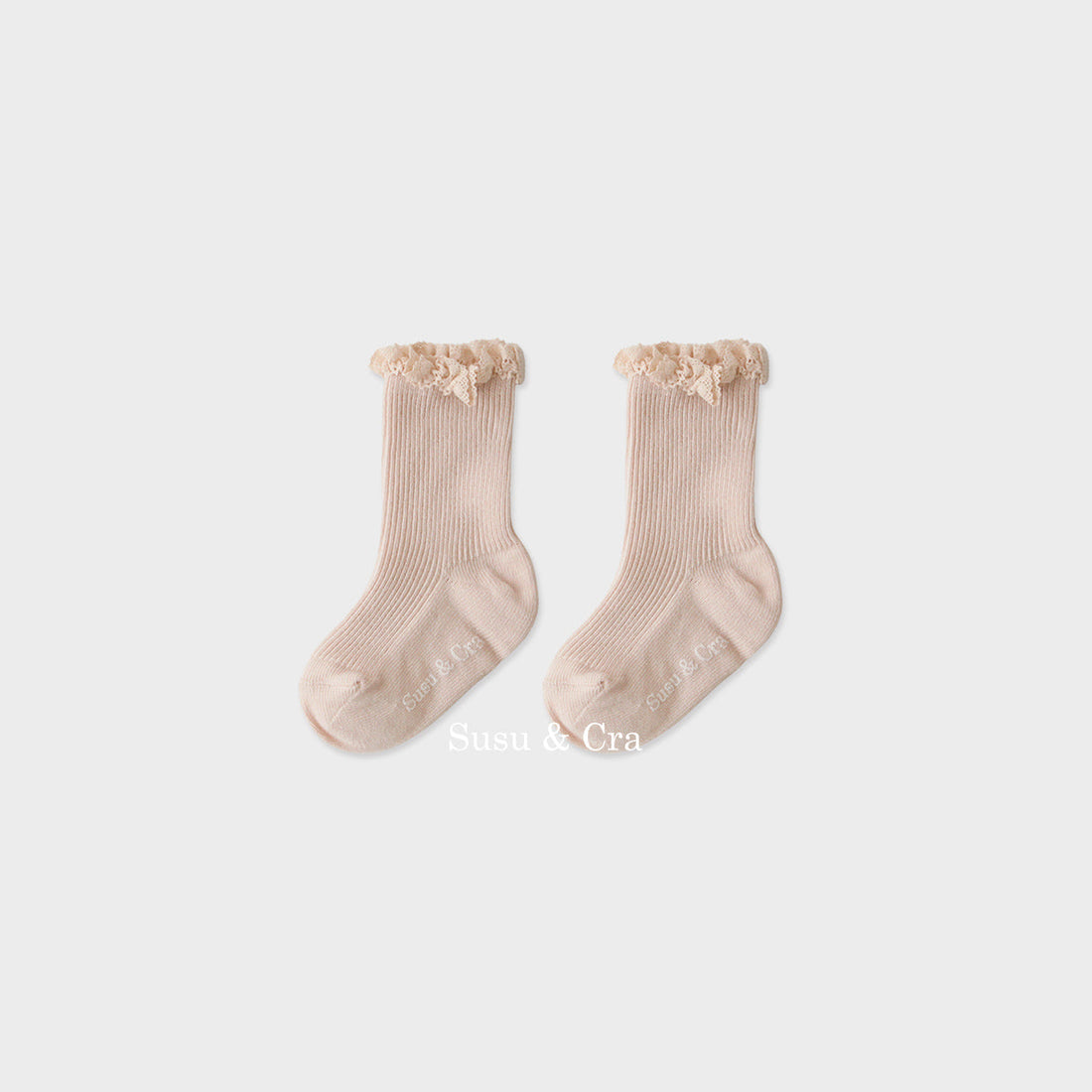 Susu and Cra accessories Susu and Cra Davia Lace Socks - Pink