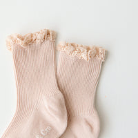 Susu and Cra accessories Susu and Cra Davia Lace Socks - Pink