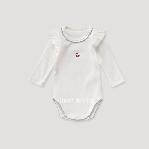 Susu and Cra bodysuits Susu and Cra Mini Cherish Bodysuit - White
