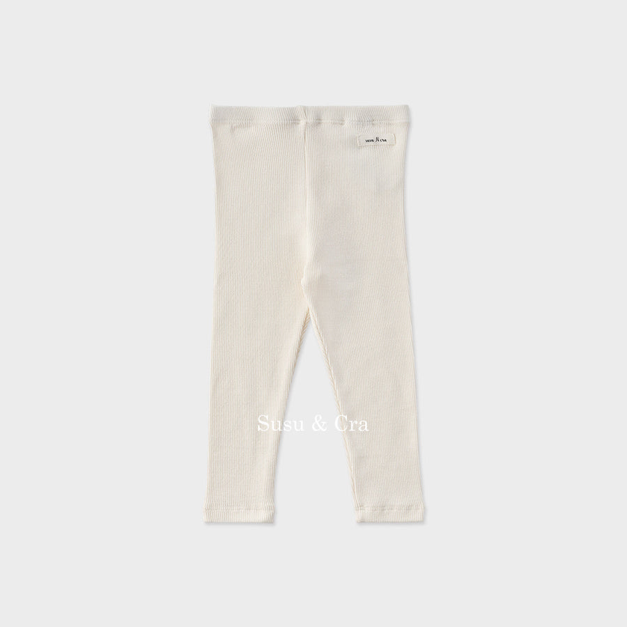 Susu and Cra bottoms Susu and Cra Mini Alba Leggings - Cream