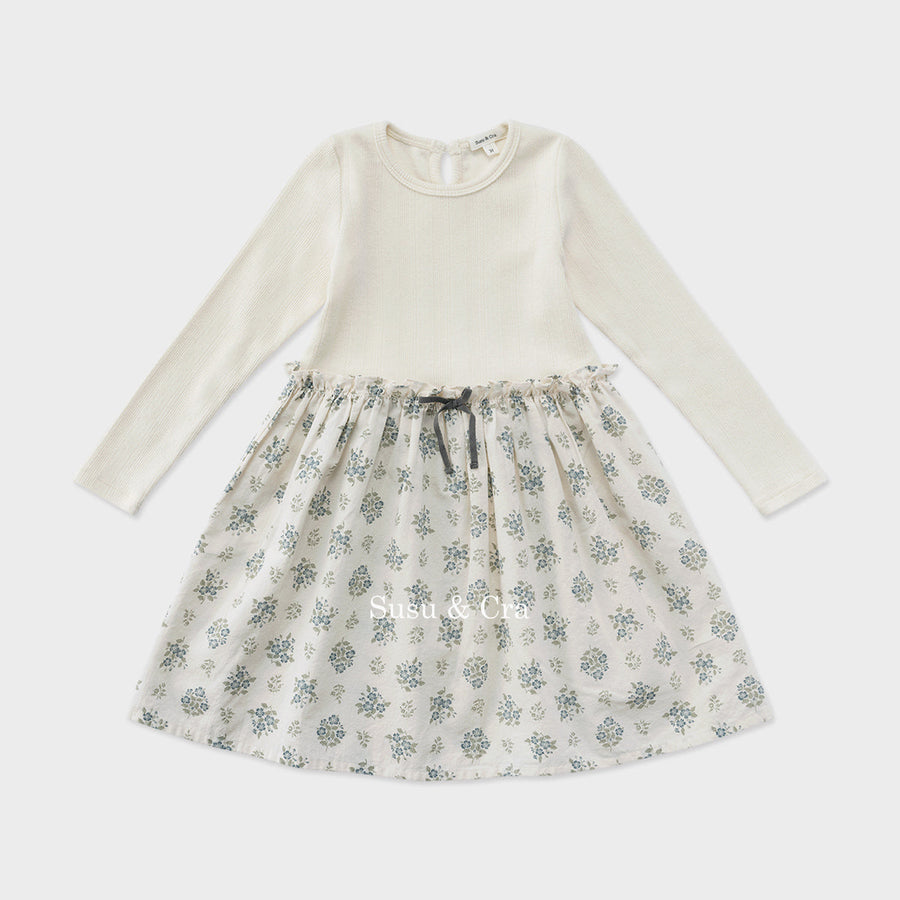Susu and Cra dresses Susu and Cra Olibere Ribbon Dress - Cream