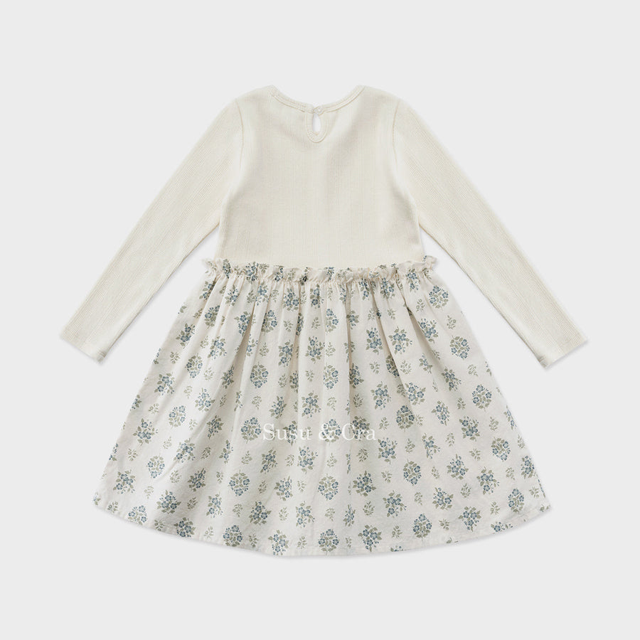 Susu and Cra dresses Susu and Cra Olibere Ribbon Dress - Cream