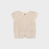 Susu and Cra knitwear Susu and Cra Chloe jacquard Knit Vest - Light Beige