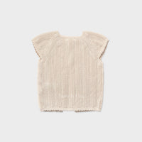 Susu and Cra knitwear Susu and Cra Chloe jacquard Knit Vest - Light Beige