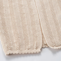 Susu and Cra knitwear Susu and Cra Chloe jacquard Knit Vest - Light Beige