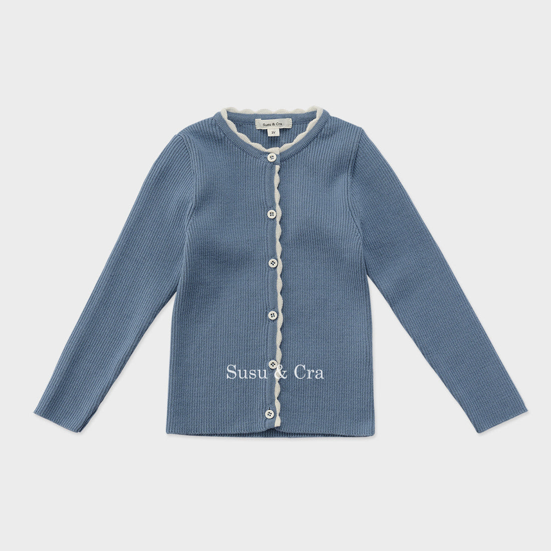 Susu and Cra knitwear Susu and Cra Flash Knit Cardigan - Blue