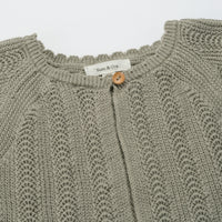 Susu and Cra knitwear Susu and Cra Mini Chloe jacquard Knit Vest - Green