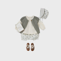 Susu and Cra knitwear Susu and Cra Mini Chloe jacquard Knit Vest - Green