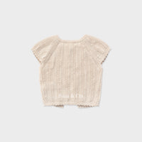 Susu and Cra knitwear Susu and Cra Mini Chloe jacquard Knit Vest - Light Beige