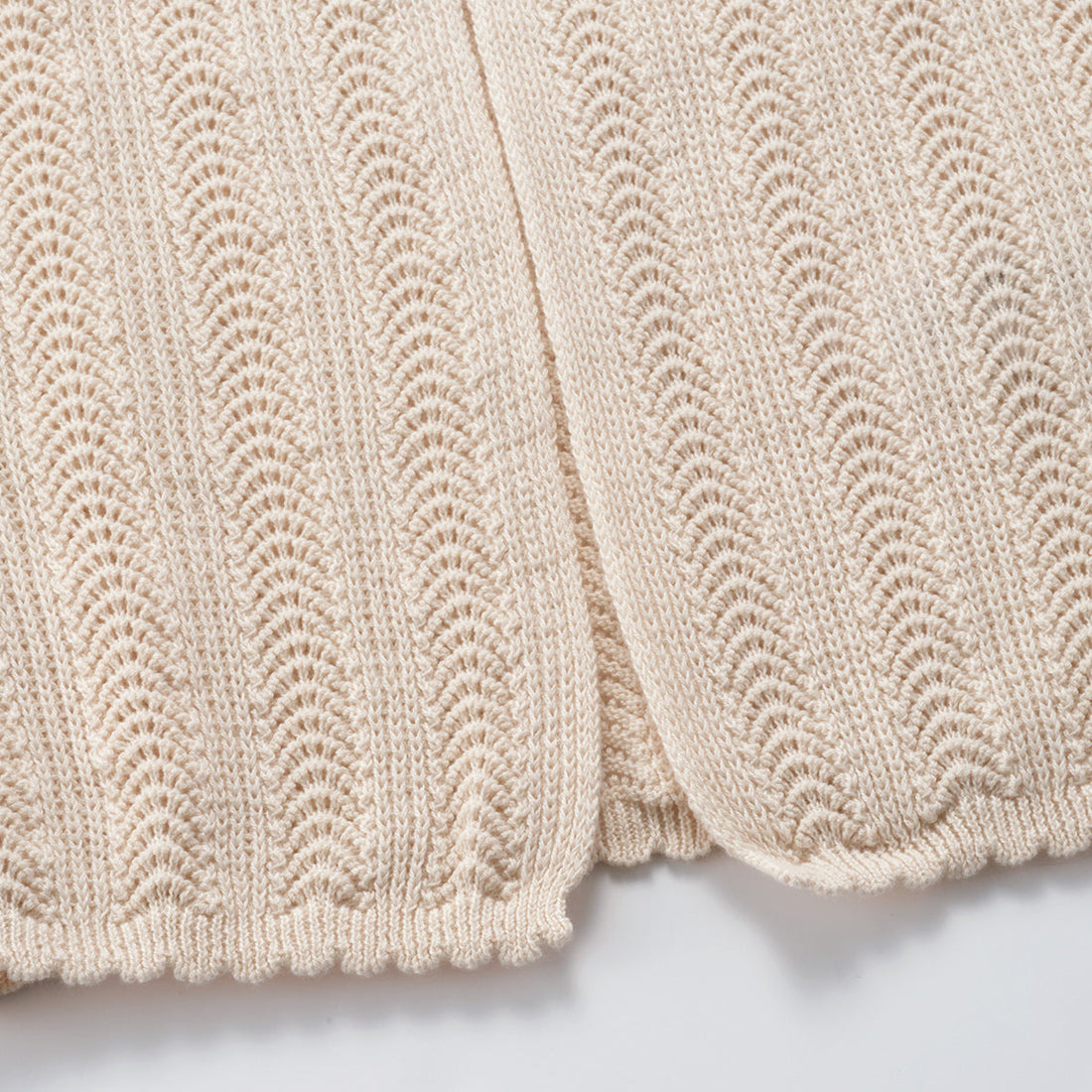 Susu and Cra knitwear Susu and Cra Mini Chloe jacquard Knit Vest - Light Beige