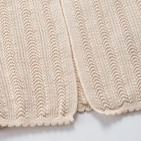 Susu and Cra knitwear Susu and Cra Mini Chloe jacquard Knit Vest - Light Beige