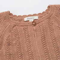 Susu and Cra knitwear Susu and Cra Mini Chloe jacquard Knit Vest - Pale Orange