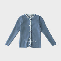 Susu and Cra knitwear Susu and Cra Mini Flash Knit Cardigan - Blue