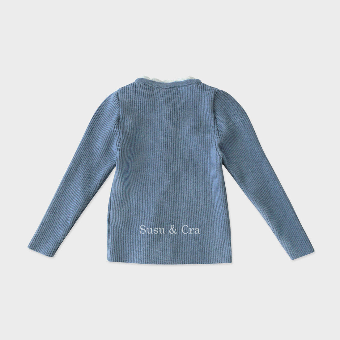 Susu and Cra knitwear Susu and Cra Mini Flash Knit Cardigan - Blue