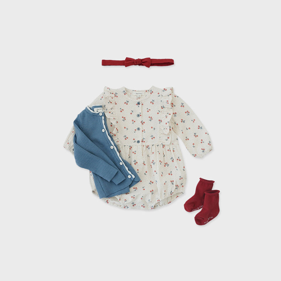 Susu and Cra knitwear Susu and Cra Mini Flash Knit Cardigan - Blue