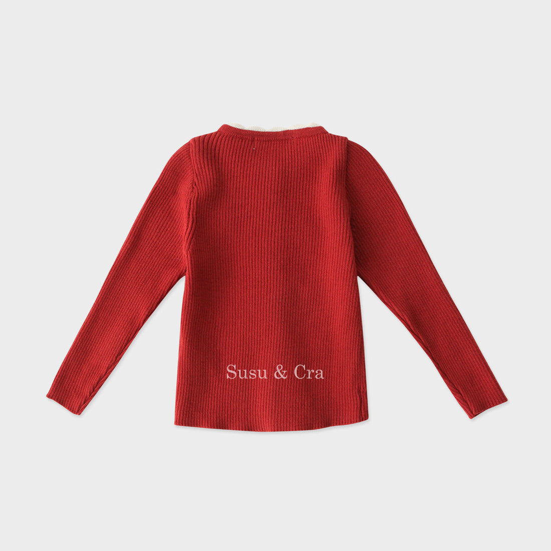 Susu and Cra knitwear Susu and Cra Mini Flash Knit Cardigan - Red