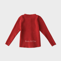 Susu and Cra knitwear Susu and Cra Mini Flash Knit Cardigan - Red